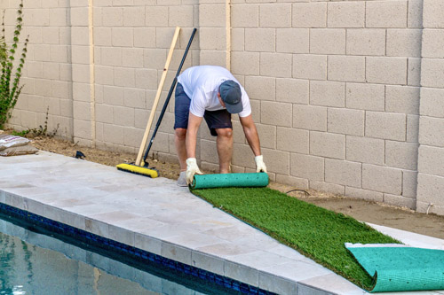 Synthetic turf installation